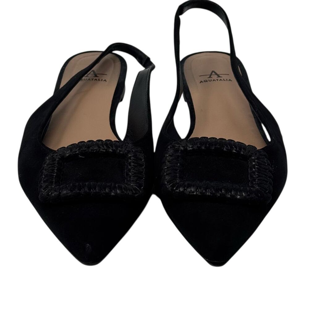 Aquatalia Women's Suede Pointed Toe Buckle Slingback Size 9 - Picture 9 of 9